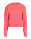 Adidas By Stella Mccartney Woman Sweatshirt Tomato Red Size L Cotton, Polyester