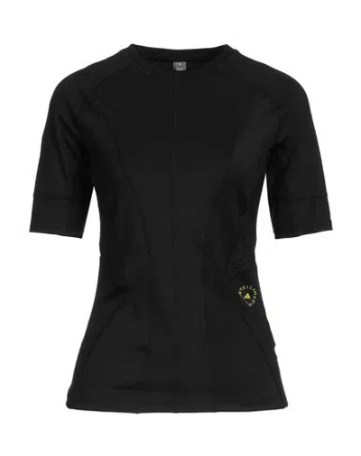 Adidas By Stella Mccartney Woman T-shirt Black Size L Recycled Polyester, Elastane