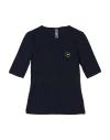 Adidas By Stella Mccartney Woman T-shirt Midnight Blue Size S Polyester, Elastane In Blue