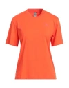 Adidas By Stella Mccartney Woman T-shirt Orange Size L Recycled Polyester, Organic Cotton, Polyester In Orange