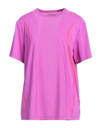 Adidas By Stella Mccartney Woman T-shirt Purple Size 16 Recycled Polyester, Elastane
