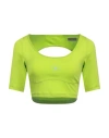 Adidas By Stella Mccartney Woman Top Lime Green Size 16 Recycled Polyester, Elastane