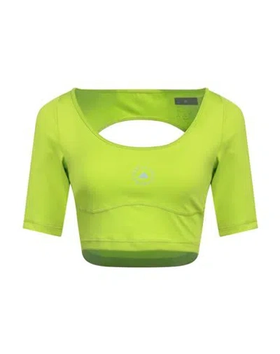 Adidas By Stella Mccartney Woman Top Lime Green Size 16 Recycled Polyester, Elastane