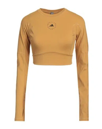 Adidas By Stella Mccartney Woman Top Mustard Size L Recycled Polyamide, Elastane