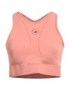 Adidas By Stella Mccartney Woman Top Salmon Pink Size M Modal, Recycled Polyamide, Elastane In Pink