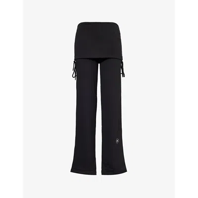 Adidas By Stella Mccartney Womens Black Rolltop Sleeveless Organic-cotton Blend Jumpsuit