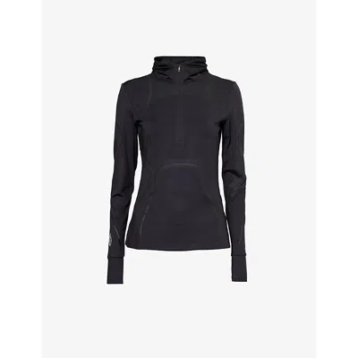 Adidas By Stella Mccartney Womens Black Zip-through Stretch-recycled Polyester Jacket