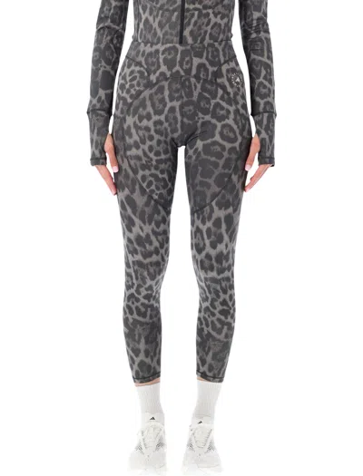 Adidas By Stella Mccartney Leopard-print Track Pants In Gray
