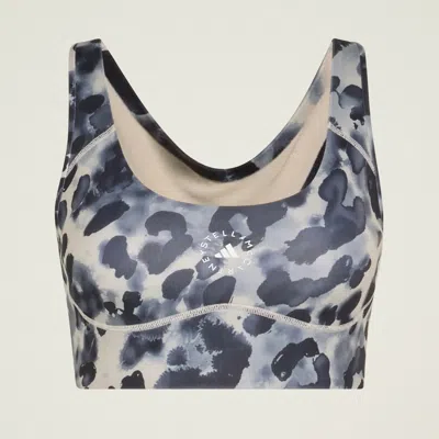 Adidas By Stella Mccartney Women's Sporty Tprint Bra - Mini Design In Wnlblck