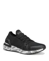 Adidas By Stella Mccartney Panelled Black Primeknit Sneakers In Black