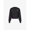 Adidas By Stella Mccartney Logo-print Organic-cotton Sweatshirt In Black