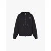 Adidas By Stella Mccartney Womens Black Logo-print Zip-front Organic-cotton And Recycled-polyester Blend Jersey Hoody In Black
