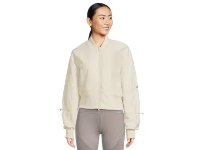 Adidas By Stella Mccartney Woven Bomber Cropped Jx9106 In Green