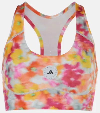 Adidas By Stella Mccartney X Stella Mccartney Printed Sports Bra In Actgo