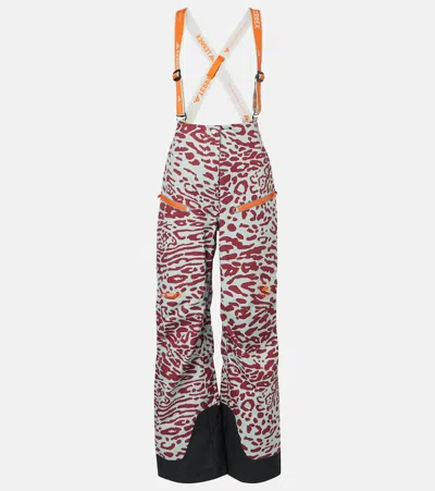 Adidas By Stella Mccartney X Terrex Truenature 2l Leopard-print Ski Pants In Green