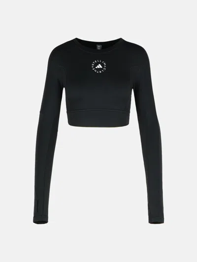 Adidas By Stella Mccartney 'yoga' Black Polyamide Blend Top
