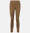 Adidas By Stella Mccartney Yoga High-rise Leggings In Brown