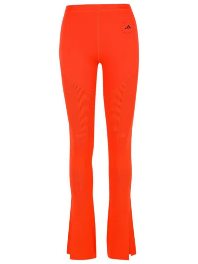 Adidas By Stella Mccartney 'yoga' Red Polyester Blend Leggings In Orange