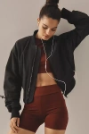 Shop Adidas By Stella Mccartney Zip-up Cropped Sweatshirt In Black