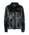Adidas By Stella Mccartney Zip-up Hooded Jacket In Black