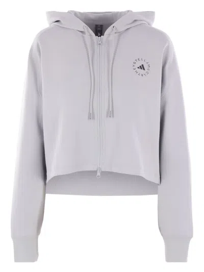 Adidas By Stella Mccartney Zip-up Hoodie In Gray