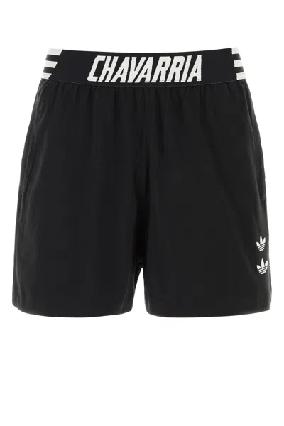 Adidas By Willy Chavarria Black Cotton Adidas X Willy Chavarria Bermuda Shorts  Set