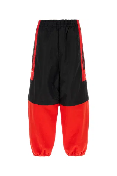 Adidas By Willy Chavarria Two-tone Fabric  Joggers In Red
