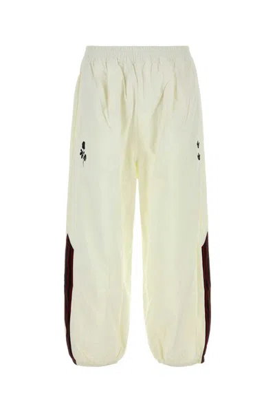 Adidas By Willy Chavarria White Nylon  Joggers