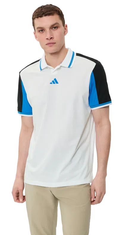 Adidas Golf Beyond Vent Polo Shirt White/black In Multi