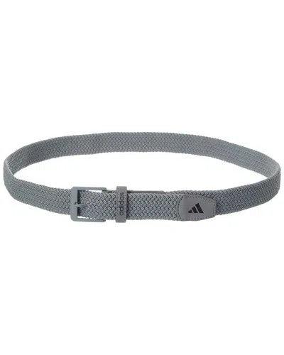 Adidas Golf Braided Stretch Belt In Gray