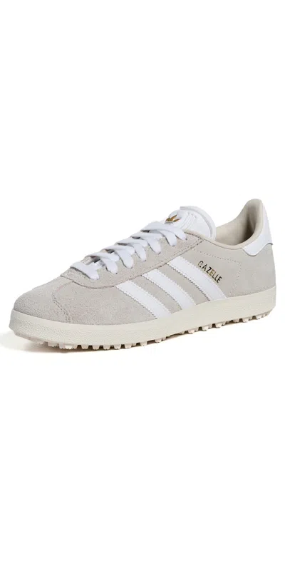 Adidas Golf Gazelle Spikeless Golf Shoes Alumina/ftwr White/gold Met