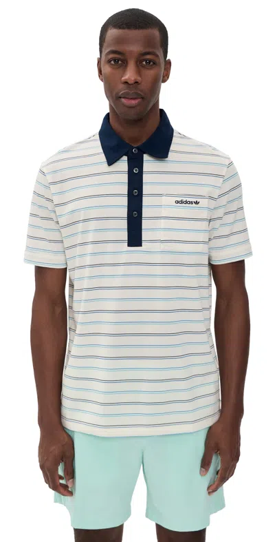 Adidas Golf Originals Archive Stripe Polo Chalk White
