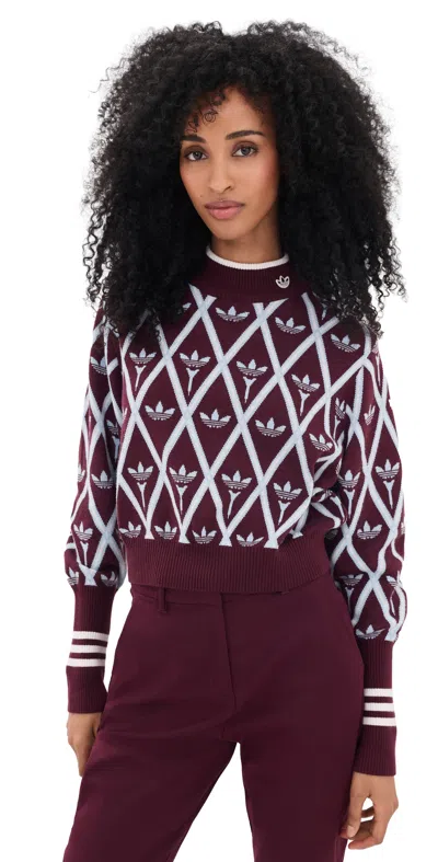 Adidas Golf Originals Trefoil Turtleneck Maroon
