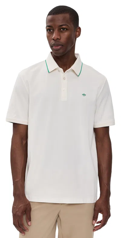 Adidas Golf Originals Twistknit Trefoil Polo Chalk White/court Green