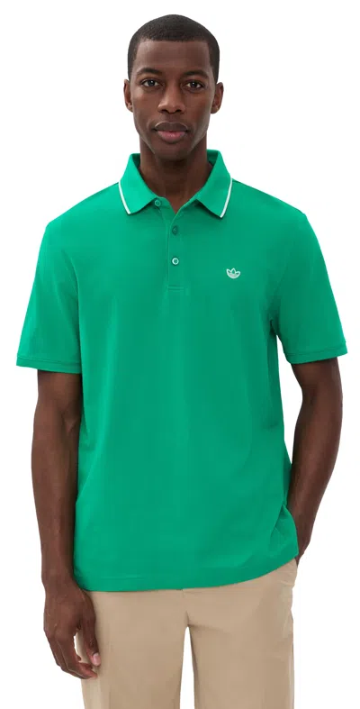 Adidas Golf Originals Twistknit Trefoil Polo Court Green