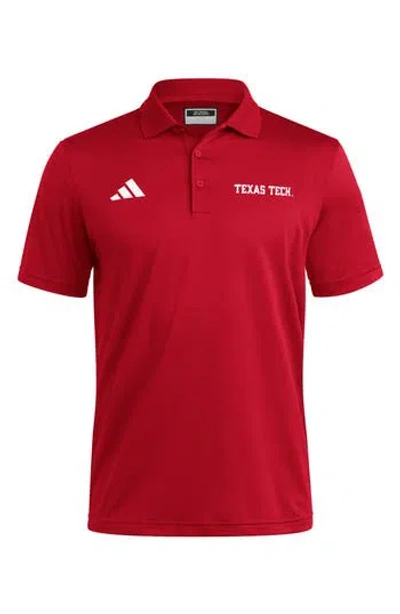 Adidas Golf Ottoman Performance Polo In Red
