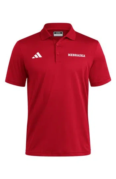 Adidas Golf Ottoman Performance Polo In Red