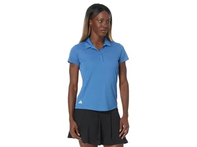 Adidas Golf Performance Solid Short Sleeve Golf Polo Shirt In Blue