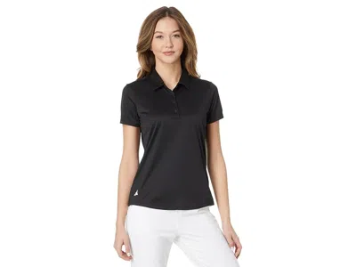 Adidas Golf Performance Solid Short Sleeve Golf Polo Shirt In Black