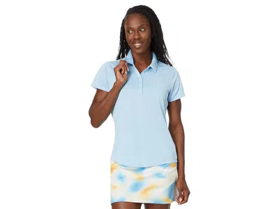 Adidas Golf Performance Solid Short Sleeve Golf Polo Shirt In Blue