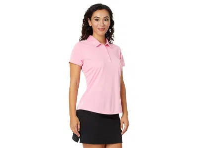 Adidas Golf Performance Solid Short Sleeve Golf Polo Shirt In Pink