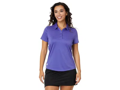 Adidas Golf Performance Solid Short Sleeve Golf Polo Shirt In Purple