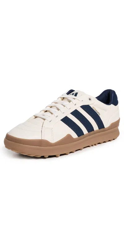 Adidas Golf Retrocross Gripmore Golf Shoes White/collegiate Navy/gum4 In Multi