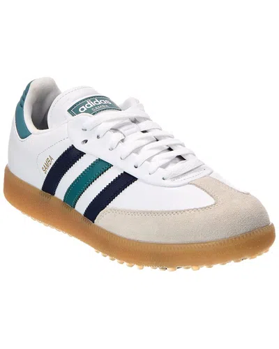 Adidas Golf Samba Golf Leather & Suede Sneaker In White
