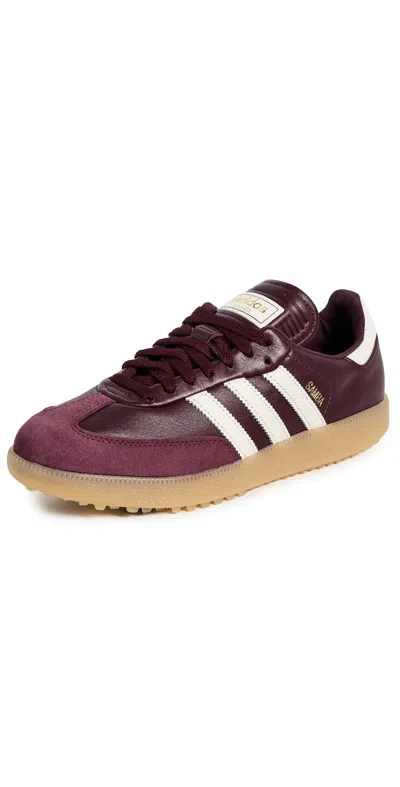 Adidas Golf Samba Golf Sneakers Maroon/off White/gum 3