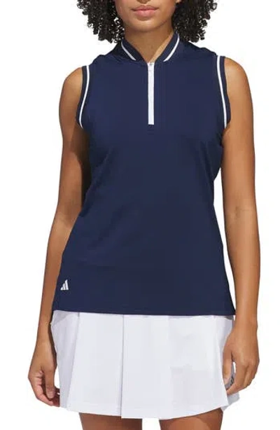 Adidas Golf Ultimate 365 Sleeveless Golf Half Zip Top In Animal Print