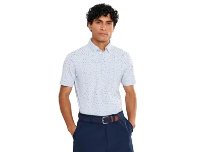Adidas Golf Ultimate365+ Climacool Butterspun Break Out Print Polo Shirt Men's Clothing Crystal Sky: Sm In Blue