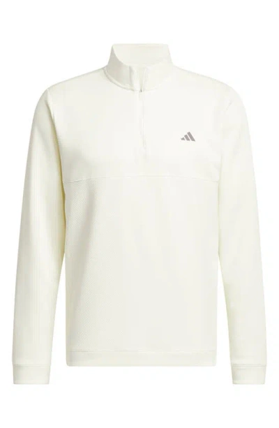 Adidas Golf Ultimate365 Quarter Zip Golf Pullover In Ivory