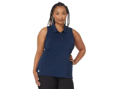 Adidas Golf Ultimate365 Solid Sleeveless Golf Polo Shirt In Multi