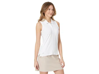 Adidas Golf Ultimate365 Solid Sleeveless Golf Polo Shirt In Multi